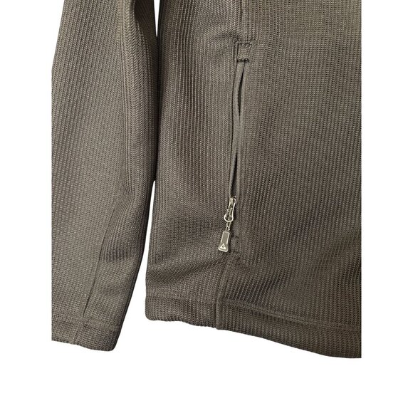 Gerry Mens Full-Zip Gray Waffle-Knit Jacket With Side Pockets - Medium - Picture 4 of 5